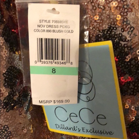 Blush gold, sequined dress - Picture 3 of 7